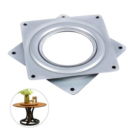 4 Inch Square Lazy Susan Turntable Bearings Galvanised Steel Rotating Bearing Swivel Plate for TV Rack Computer Monitor Turntable