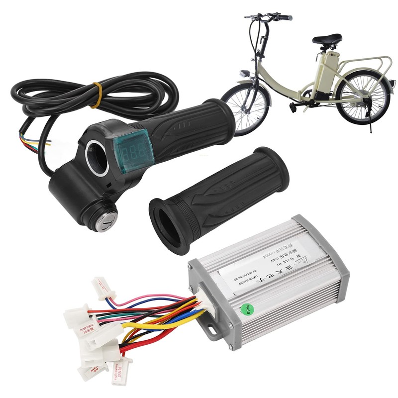 24V 1000W Bike Brushed Motor Controller with Twist Throttle Handle