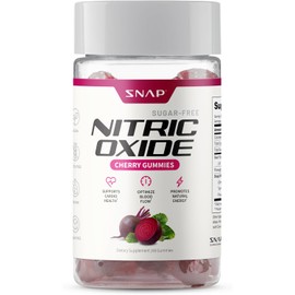 Nitric Oxide Gummies – Beetroot 300mg with Pomegranate for Circulation, Natural Energy & Heart Support, Sugar-Free Vegan, 60 Cherry-Flavored Gummies
