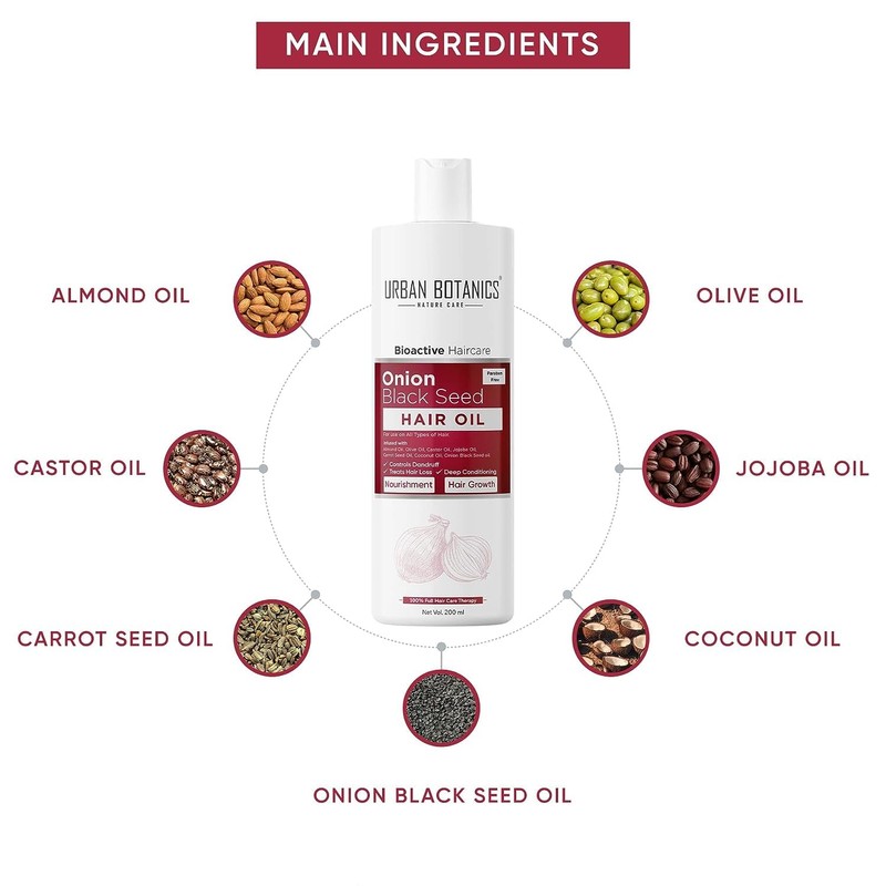 Generic Onion Hair Oil for Hair Growth - With Black
