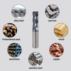 XYunEnZ 3/8" Carbide Roughing End Mil, 4 Flute Micro Grain