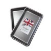 2X 33cm Baking Oven Roasting Trays, Superior Double Coated Non