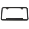 Black Chrome License Plate Frame, Comes with Chrome Screw Covers