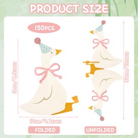 Ctosree 150 Pcs One Silly Goose Paper Napkins Pink Bow Silly Goose Birthday Decorations Disposable Party Napkins Luncheon Dinner Table Supplies for Birthday Baby Shower Party