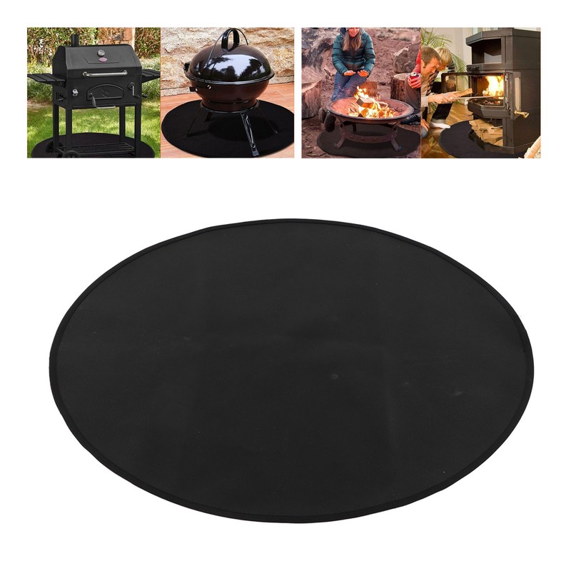 Grill Mat Fireproof High Temperature Resistance Washable Reusable Round BBQ