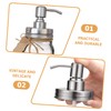 NOLITOY 4Pcs Stainless Steel Soap Pump Replacement Lids for Mason