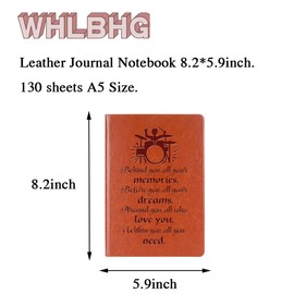 Drummer Gift Drum Leather Notebook Drum Kit Gifts Band Gift for Drummer Musician Gifts Music Gift Encouragement Gift Drum Lover Gift (CA-Behind you-Drummer)