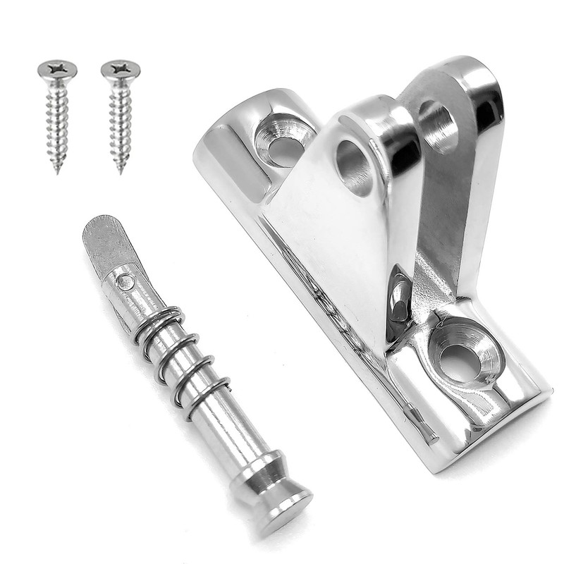 Amadget 2 PCS Bimini Top Deck Hinge 90°Fitting Concave Base