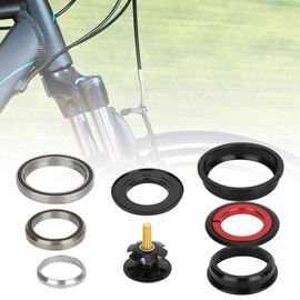 Bicycle Headset Bicycle Headphones, Aluminium Alloy Conical Fork Straight Tube 44/55 mm Bicycle Bearing Headphones for Bicycles, Including Mountain Bikes, Road Bikes and City Bikes