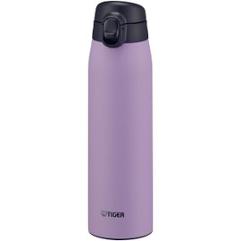 Tiger MCT-K Insulated Flask, 600 ml, Self-Locking One Push Opening, Automatic Locking, BPA-Free, 24 Hours Cold and 12 Hours Hot, Designed in Japan, Lilac