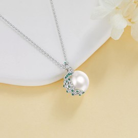 AENEAS Phoenix Kette für Frauen Sterling Siver einzelne Perlenkette 12mm Shell große Perlenkette Phoenix Schmuck Geschenke für Frauen