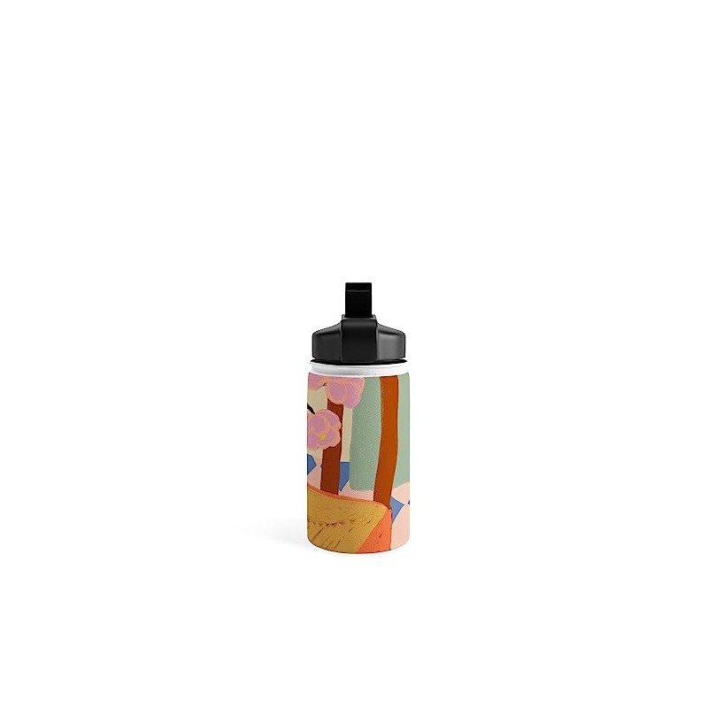 Deny Designs Water Bottle, Straw Lid 12 oz, sandrapoliakov FLOWERS