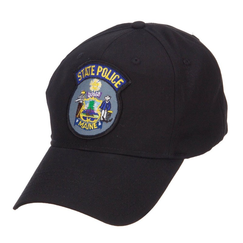 e4Hats.com Maine State Police Patch Cap - Black OSFM