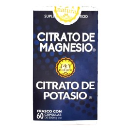 Citrato De Magnesio Y Potasio 60 Cápsulas Joy Natura Sabor Sin Sabor