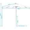 Sunnydaze 9-Foot Patio Umbrella with Solar LED Lights and Push