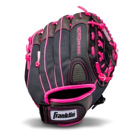 Franklin Sports Windmill Series 11-Inch Softball Glove, Righty Glove, Pink/Gray