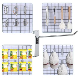 Sumnacon 35 Pack Gridwall Hooks - 6 Inch Gridwall Hook for Gridwall Panel,Metal Grid Wall Hooks and Hangers,Sturdy Gridwall Accessories for Home Garage Workshop Retail Display, Black