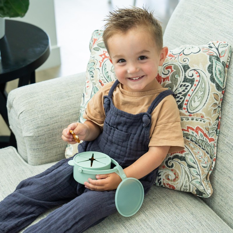 Silicone No Spill Snack Cups for Toddlers – Portable Baby