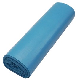 SKIR'CO Pack of 50 Bin Liners 60 Litres Blue Bin Bags 60 x 72 cm
