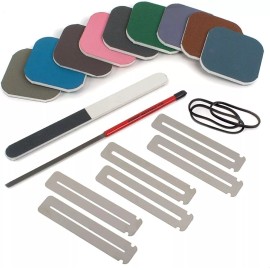 StewMac Rough Fret Smooth + Shine Set, Guitar Fret End Dressing And Polishing...