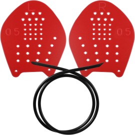 NQEUEPN Swimming Paddle Hands, Paddles Equipment Lightweight Medium, red