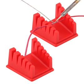 2Pcs Magnetic Helping Hands Soldering Station, 5 Slots Wire Holder Clamp for Soldering, Third Hand Soldering Iron Stand for Various Size Silicon Wire