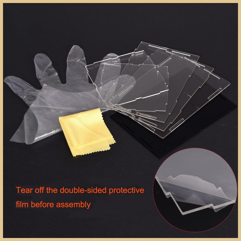 Edinstry Acrylic Storage Case, Acrylic Box, Height 5.9 inches (15