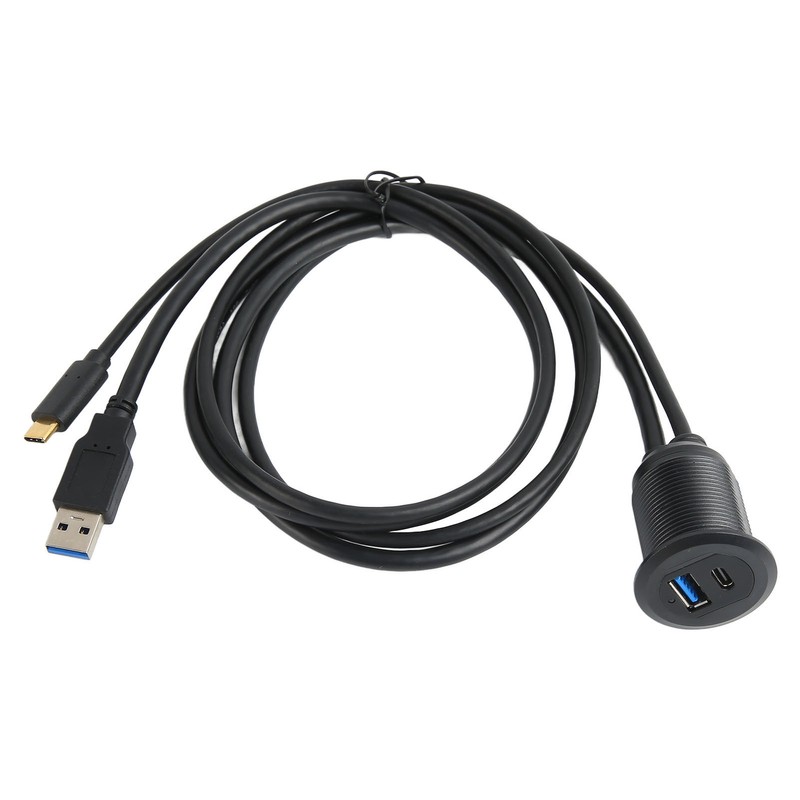 Type C 3.1 to USB 3.0 Flush Mount Cable with