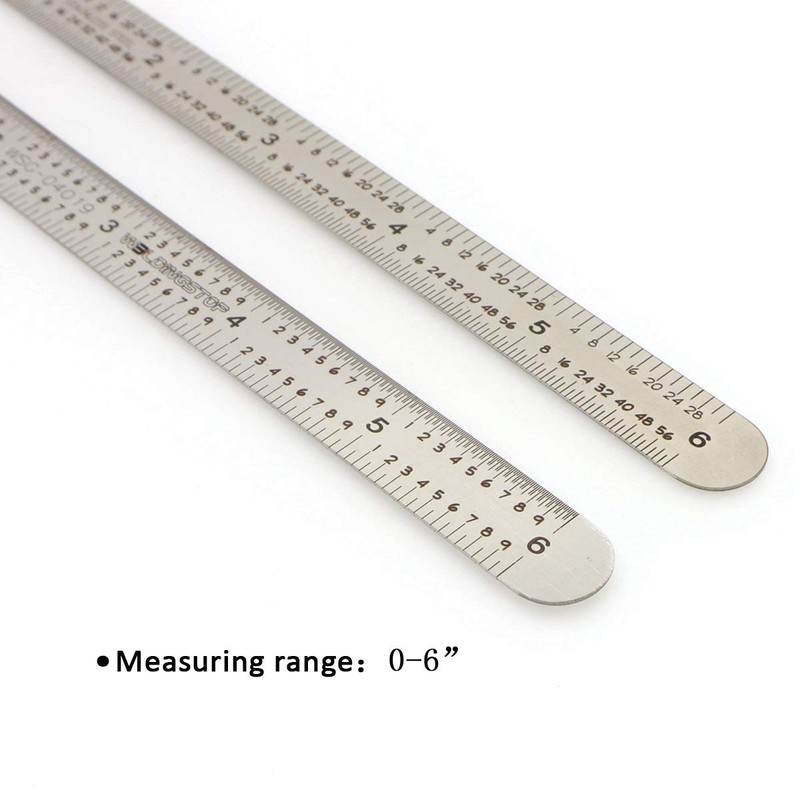 6 in Machinist Ruler Scale 5R 10ths 1/100 1/32 1/64