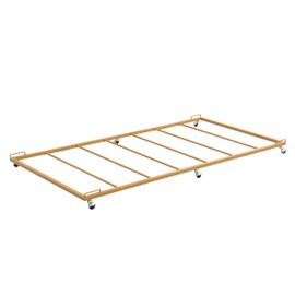Kings Brand Furniture Moley Metal Trundle - Twin Size Metal Roll Out Trundle Bed Frame for Daybed (Honey Mustard)