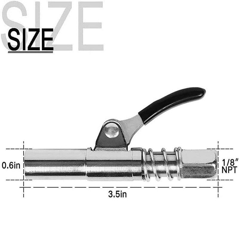 BRAVECOW Grease Gun Coupler Locks Oil Injection Zerk Fittings Original