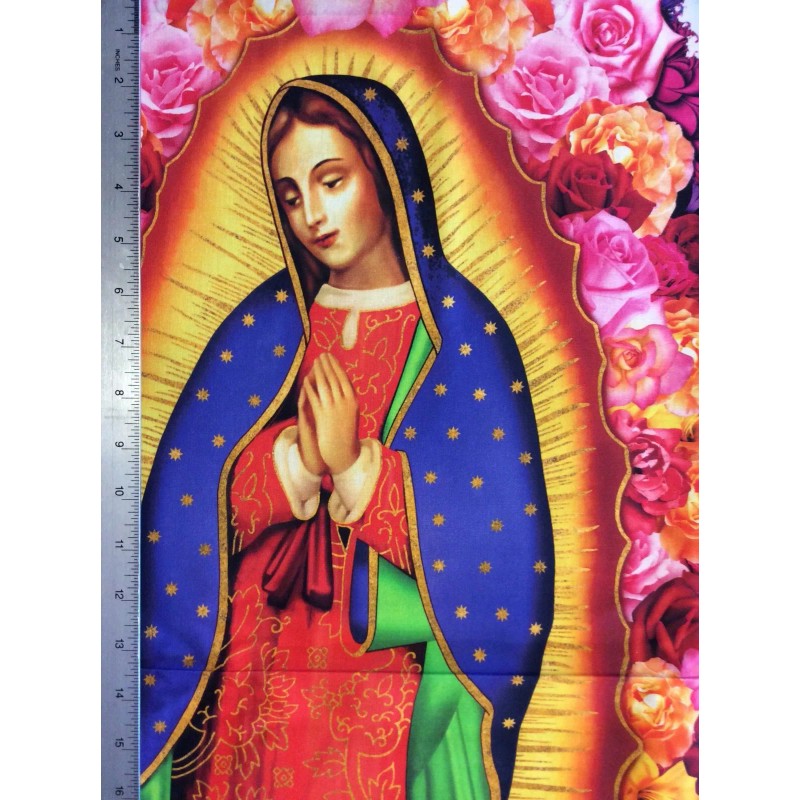 Unbranded RK216 Our Lady of Guadalupe Psychedelic Virgin Mary Cotton