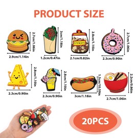 OMCGG 20PCS Mexican Food Shoe Charms for Clog Charms, Shoe Clips Decoration Waterproof Flexible DIY Shoe Accessories Shoes Bracelet Wristband for Teens Adults Birthday Party Festival Cosplay