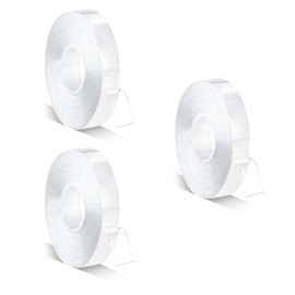 ELANE 3 Rolls Nano Tape Double Sided Heavy Duty Clear for Wall Hanging, Outdoor Use (9.85FT/Roll, 0.8inch)