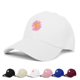 BLURBE Ladies Baseball Caps - Baseball Cap for Women, Daisy Adjustable Ladies Baseball Caps for Womens Casual Summer Outdoor Sports Dad Peaked Sun Cap UK