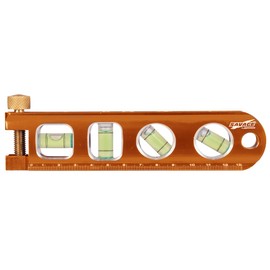 Swanson Tool Co TL041M 6 Inch Savage Magnetic Billet Torpedo Level with Brass Pipe Clamp, 6 Inches and 15 Centimeters Orange