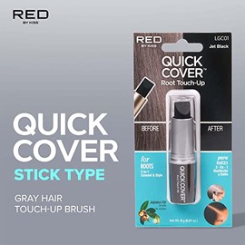 KISS Quick Cover Gray Hair Raíz Retoque Stick (2 unidades) - Negro azabache