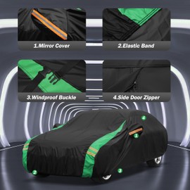 Custom Fit for Chevy Corvette Car Cover in Full Exterior All Weather Protection Waterproof Dustproof Sun Protect with Driver Door Zipper