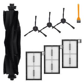 8 Pack Replacement Parts for Eufy X8 Pro Robot Vacuum Parts with 1 Main Brush 3 Side Brush 3 HEPA Filter 1 Tools Accessories