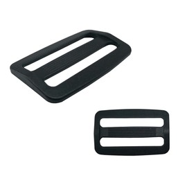 Ruidee 50 Pcs Plastic Tri-Glide Slide Adjustable Webbing Triglides Slider Buckle for Handbag Strap Adjustment Bags Making Camping Backpack (1-1/2in 38mm),Black