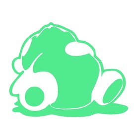 Sleeping Panda JDM Tuner V1 Vinyl Decal by StickerDad® - Size: 4", Color: Lime Green - Windows, Walls, Bumpers, Laptop, Lockers, etc.