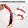 GIANT PANDA Leather Steering Wheel Cover, Car Accessories Interior, 3-Piece