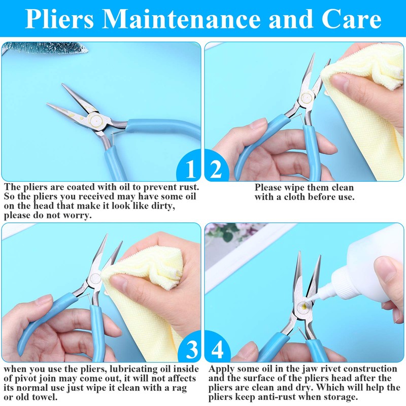 Shynek Jewelry Making Pliers Tools, 8pcs Micro Jewelry Pliers Set