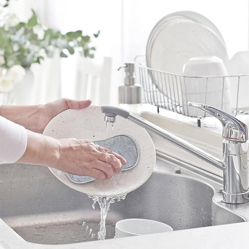 MEXRUMI Pack of 2 Washing Up Sponges, Washable and Reusable