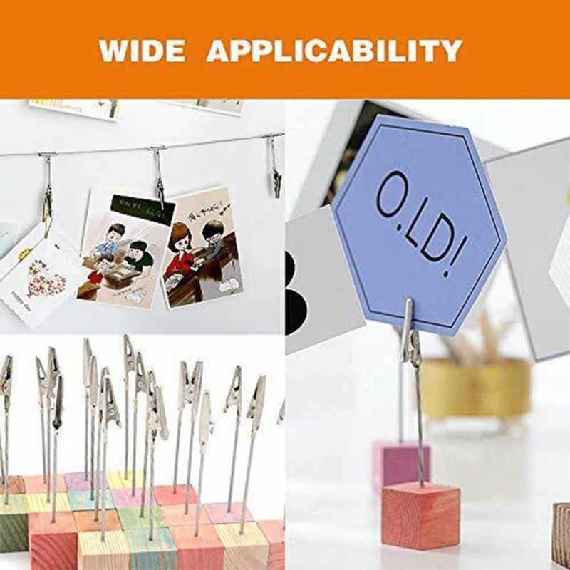 50 PCS Metal Alligator Clips 52mm Electrical Test Clamps (50