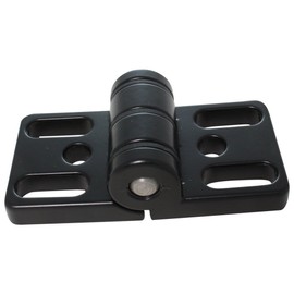 Hinge 8 40 Zn Die-Cast Zinc 40 x 80 mm Type I with Slotted Holes Black