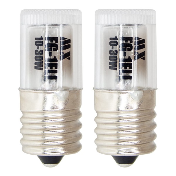 Approximately 3 times longer than conventional products, Long Lifespan, Glow Bulbs, E-shaped, FG-1E, 2-Pack x 5, 10-30W Base, E17 (Screw Type)