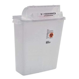 Covidien 8536SA SharpSafety Safety in Room Sharps Container Counterbalance Lid, 3 gal Capacity, Clear