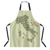 BGBDEIA Italian Map Kitchen Apron for Women Men, Unisex Adjustable