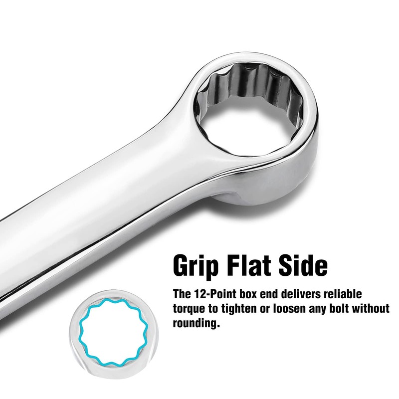 DURATECH 14mm Extra Long Ratcheting Wrench, Metric, CR-V Steel